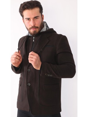 K7533 Dewberry Erkek Kaban-Kahve 1