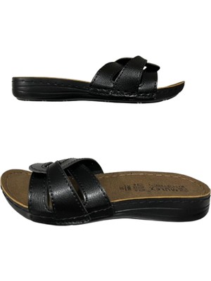 Mulex 2456 Kadın Siyah Anatomik Taban Terlik