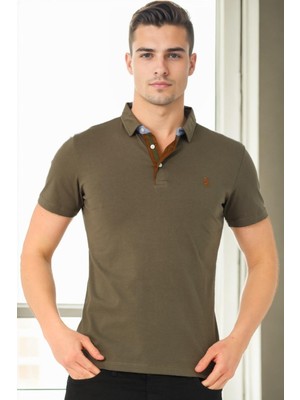 T9582 Dewberry Erkek T-Shırt-Haki