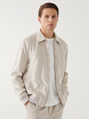 Lc Waikiki Yeni Sezon Slim Fit Gömlek Yaka Süet Erkek Ceket