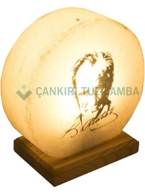 PremiumPort Atatürk Silueti Daire Tuz Lamba, Şık ve Modern Dekorasyon Için Ideal
