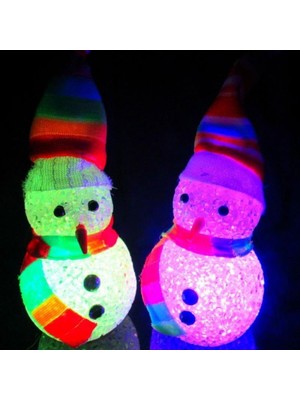 PremiumPort Işıklı Mini Kardan Adam Dekoratif Süs, Tatil Sevinci ve Sıcaklık Hissi