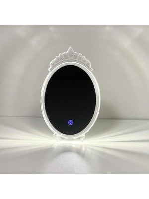 Angelphoto  Dekoratif Kristal Elmas LED Işıklı Masa Aynası LW11