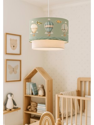 PremiumPort Pastel Yeşil Balonlu Çocuk Odası Sarkıt, Şık ve Renkli Dekorasyon