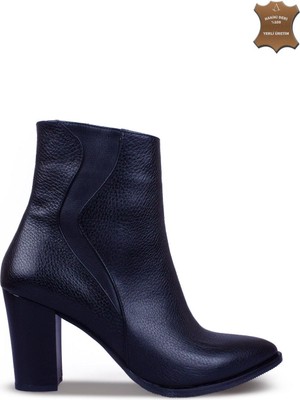 7AdımdaAşk Kadın Topuklu Bot Hakiki Deri Ayakkabı 074K25K11057