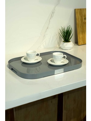 Primanova Mutfak Servis Tepsisi 40X30 cm - Gri