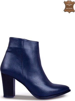 7AdımdaAşk Kadın Topuklu Bot Hakiki Deri Ayakkabı 074K24K11045