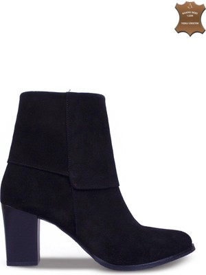 7AdımdaAşk Kadın Topuklu Bot Hakiki Deri Ayakkabı 074K25K11055