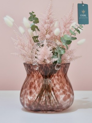 YNSK Luxury | Dalmatian | Decor Masaüstü Çanta Cam Vazo - 25 x 20 cm