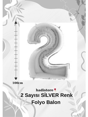 Gümüş 100CM 0 Sayı Balon – Folyo Helyum Uyumlu Doğum Günü - Özel Gün Balonu