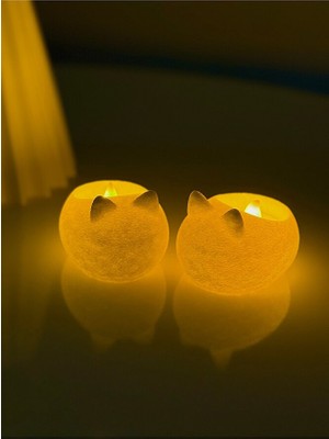 Labinbambu Dekoratif Mumluk & Mumluk Seti 2’li + Tealight Mum Seti