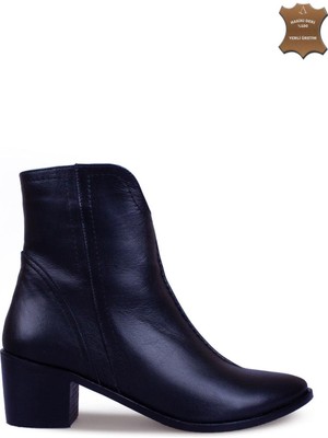 7AdımdaAşk Kadın Topuklu Bot Hakiki Deri Ayakkabı 052K25K10037