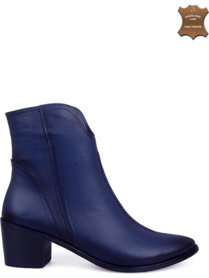 7AdımdaAşk Kadın Topuklu Bot Hakiki Deri Ayakkabı 052K25K10037