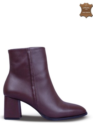 7AdımdaAşk Kadın Topuklu Bot Hakiki Deri Ayakkabı 084K25K11308