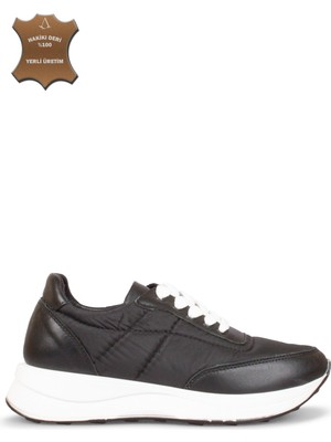 7AdımdaAşk Kadın Deri ve Tekstil Sneaker Ayakkabı 122Y25K13501