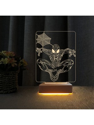 Teknotrust 3D Örümcek Adam Çocuk Odası Gece Lambası, Doğum Günü Hediye
