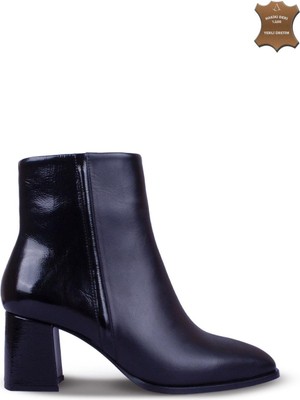 7AdımdaAşk Kadın Topuklu Bot Hakiki Deri Ayakkabı 084K25K11308