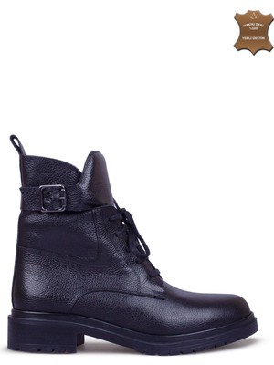 7AdımdaAşk Kadın Postal Bot Hakiki Deri Ayakkabı 081K24K11113