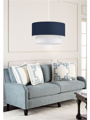 PremiumPort Modern Lacivert Kumaş Sarkıt Avize, Oturma ve Yatak Odası Için, PAV73