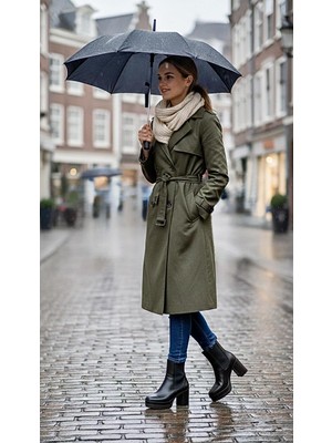 Punto 322141 Platformlu Lastikli Çekme Bot 'topuk 8.5 Platform 3.5 Cm'