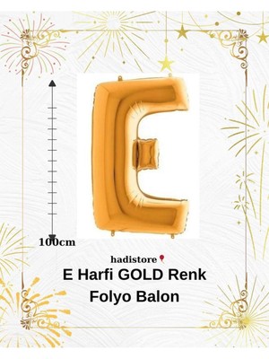 100CM Folyo E Harf Balon Helyum Balon-Doğum Günleri Özel Günler Için