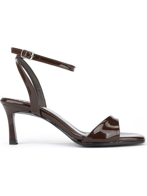 Ziya, Kadın Topuklu Sandalet 161996Z609 Kahve