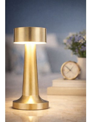 PremiumPort Dokunmatik Masa Lambası, Şarjlı ve Dekoratif, 3 Işık Modu, Modern Tasarım