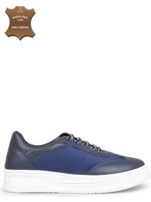 7AdımdaAşk Erkek Deri ve Tekstil Sneaker Ayakkabı 082Y24E40753