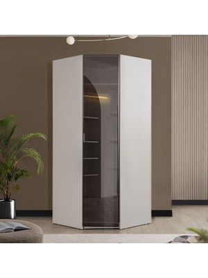 Setay Blesk Gardırop, More Tek Kapaklı Köşe Dolap