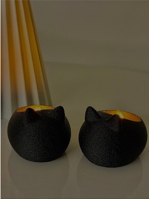 Labinbambu Dekoratif Mumluk & Mumluk Seti 2’li + Tealight Mum Seti