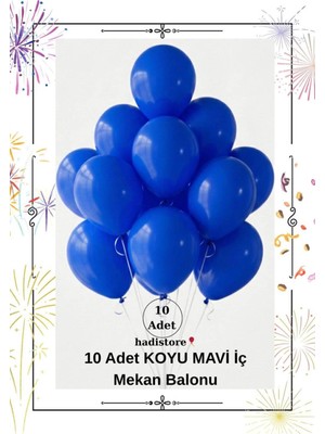 Koyu Mavi 10 Adet 11-12” Iç Mekan Parti Balonu – Sağlığa Zararsız, Baby Shower, Nişan & Doğum Günü