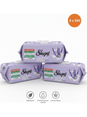Sleepy Extra Yüzey Temizlik Havlusu Doğal Lavanta Yağı 100 Lü 3 Adet