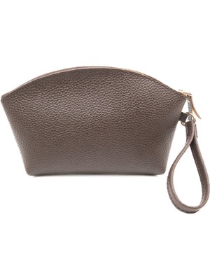 Yul Atelier Premium Metal Fermuarlı Makyaj Çantası Kalın Kırışmaz Suni Deri Organizer