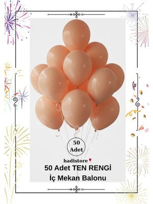 Ten Rengi 50 Adet 11-12” Iç Mekan Parti Balonu – Sağlığa Zararsız, Baby Shower, Nişan & Doğum Günü