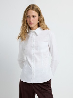 Adl Dikiş Detaylı Gömlek Beyaz 13045807000