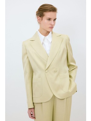 Adl Keten Ceket Yeşil 11944785000