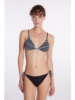 adL Java İpli Çizgili Bikini Siyah 11144024000