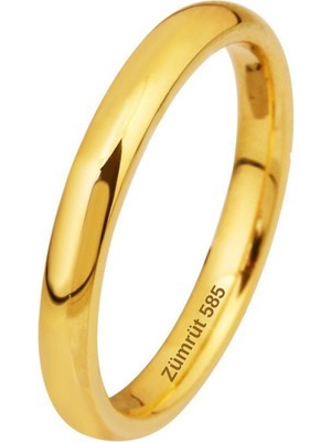 Zümrüt Sarraf 14 Ayar Altın 3 mm Düz Alyans