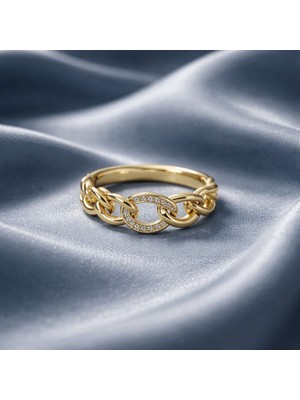 Kadın 14 K Vıp Taşlı Gurmet Yüzük