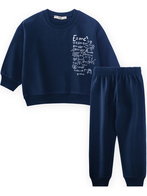 Cigit Işlem Baskılı Eşofman Takım 2-7 Yaş Lacivert
