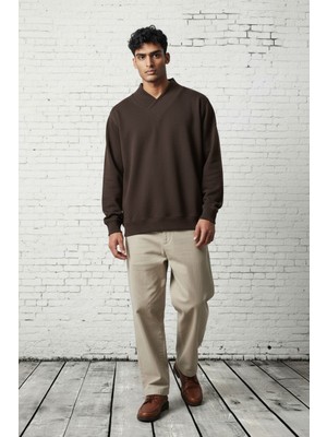 Black Steel Şal Yaka Selanik Örgü Erkek Sweatshırt