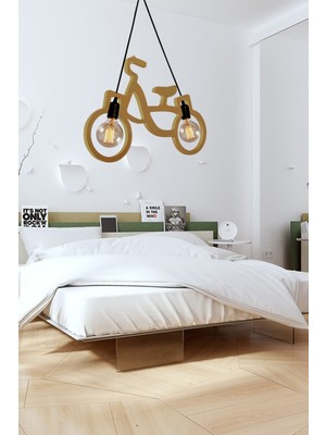 PremiumPort Ahşap Çocuk Odası Sarkıt Avize, Rustik ve Modern Dekorasyon Için