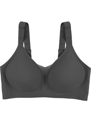 Koza İç Giyim Kadın Büyük Beden (Battal) Fitilli Dikişsiz Tül Detaylı Lazer Sütyen