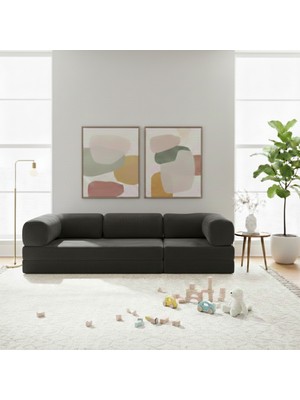 Nwin Home Linea Long 100x300 cm Modern Modüler Köşe Koltuk - Çok Amaçlı Yer Minderi Yatak Dinlenme Seti