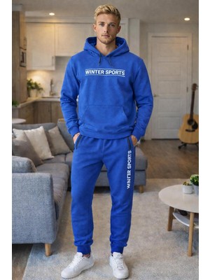 Masimar Erkek 3 Iplik Şardonlu Kapüşonlu Eşofman Takımı