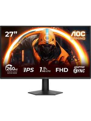 Aoc 27G50Z 27 inç 260 Hz Yenileme Hızına Sahip Full HD Fast IPS Oyuncu Monitörü 1920 x 1080 Çözünürlük