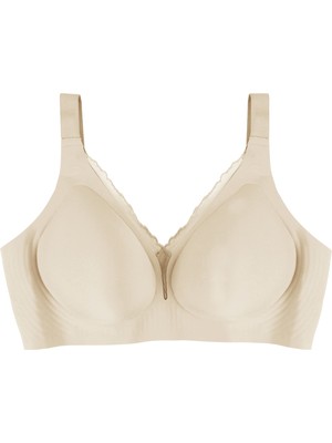 Koza İç Giyim Kadın Büyük Beden (Battal) Dikişsiz Tül Detaylı Lazer Sütyen