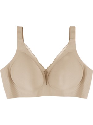 Koza İç Giyim Kadın Büyük Beden (Battal) Dikişsiz Tül Detaylı Lazer Sütyen