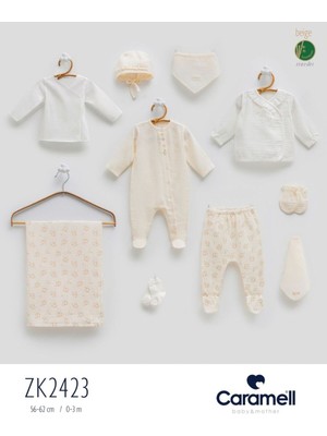 Caramell My Baby Kumsal Müslin Tulumlu 10 Lu Hastane Cıkısı 2423