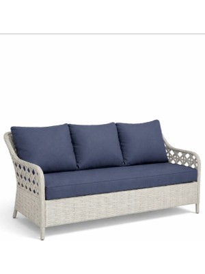 Çavdar Group Icon 3'lü Raddan Koltuk 3 Kişilik El Örmesi Bank Bahçe Balkon Teras Koltuğu